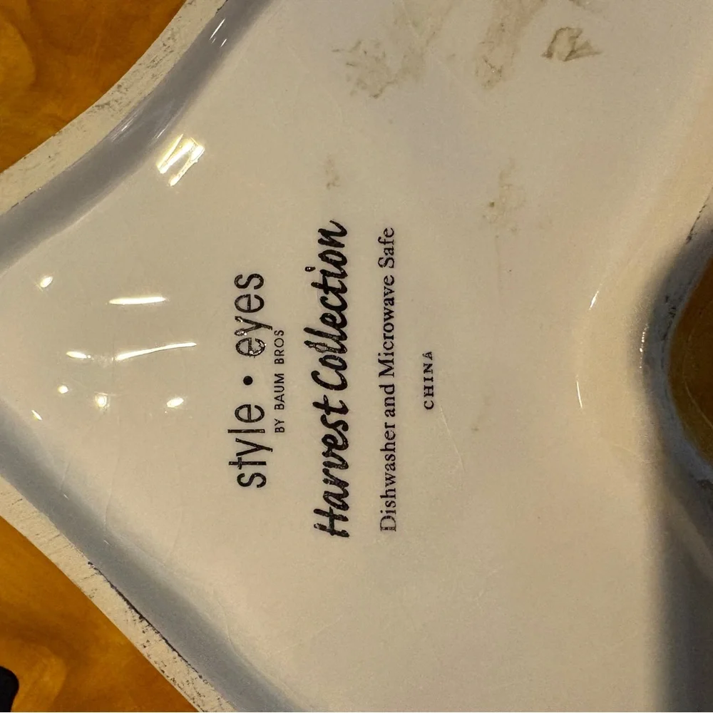 Leaf-Shaped Orange Decorative Dish by Style Eyes